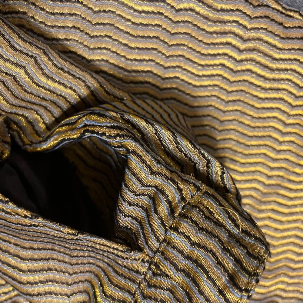 NWT Metallic Gold Maeve Anthropologie Pants Size Large Pockets - Picture 6 of 8